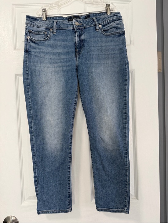 Lucky Brand Denim - Lucky Brand Lolita Crop Jeans Womens 12/31 Light Wash Mid Rise Stretch
